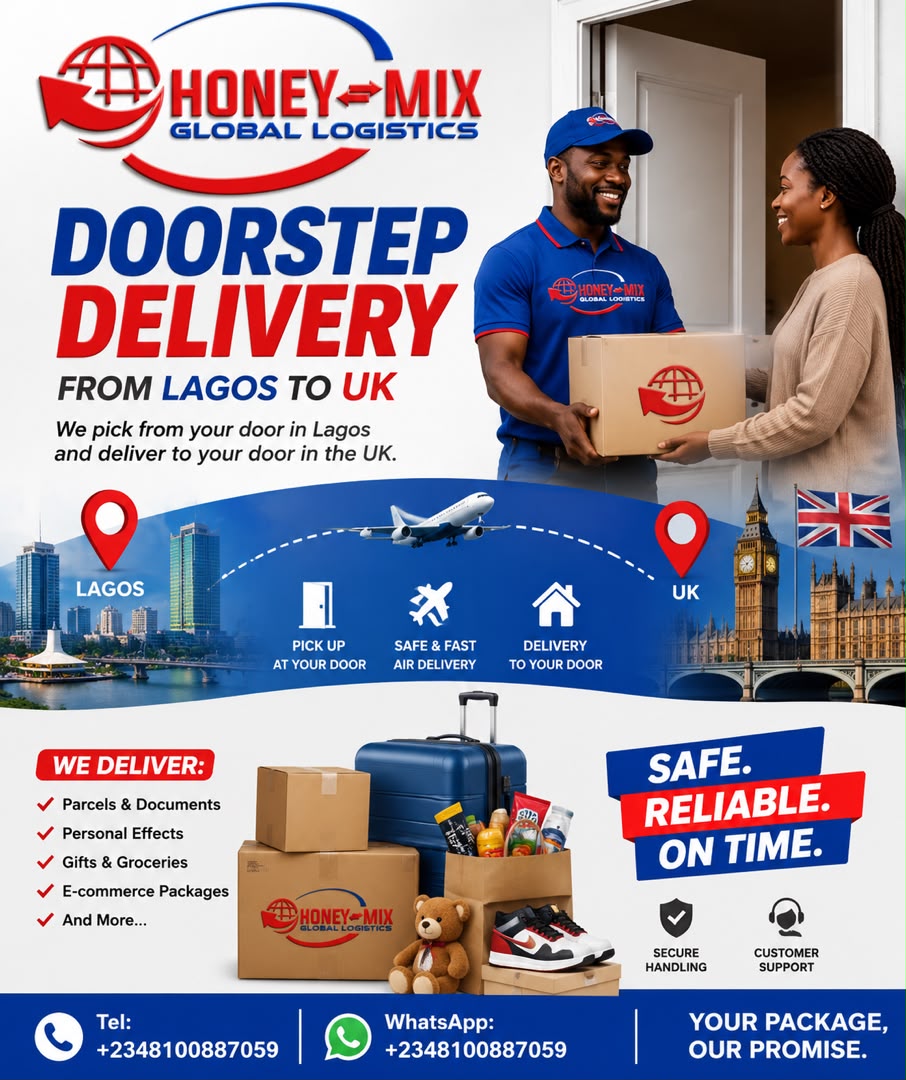 Honey-Mix doorstep delivery service from Lagos to the UK