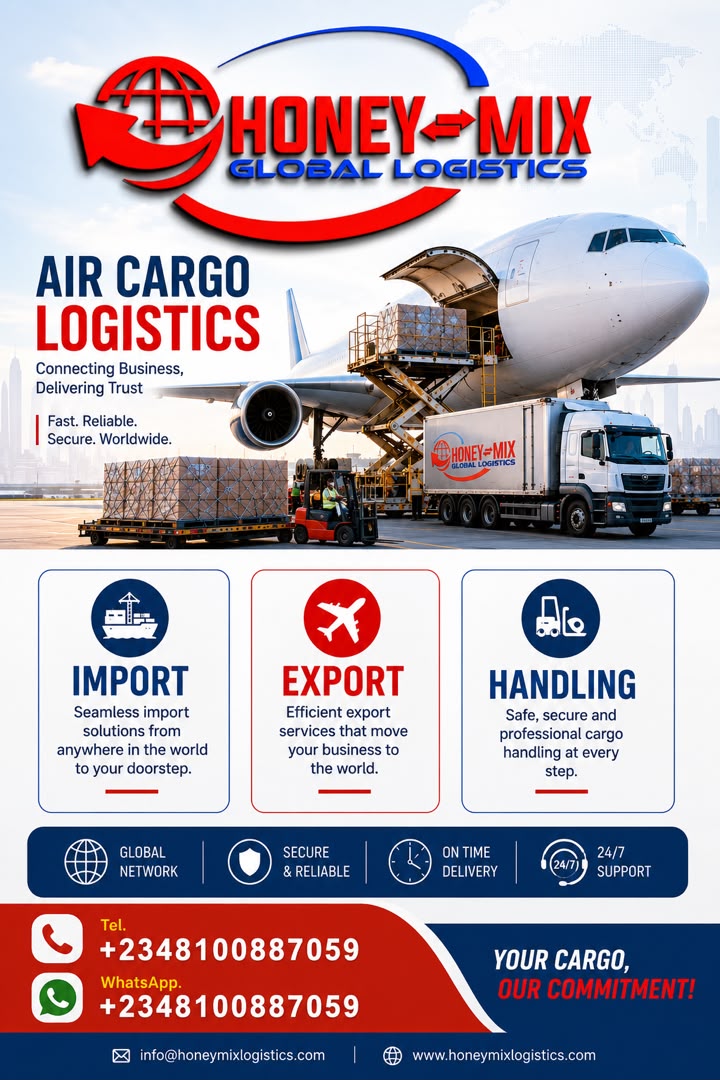 Honey-Mix air cargo logistics with aircraft and freight handling
